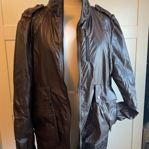 Mackage packable jacket with leather trim